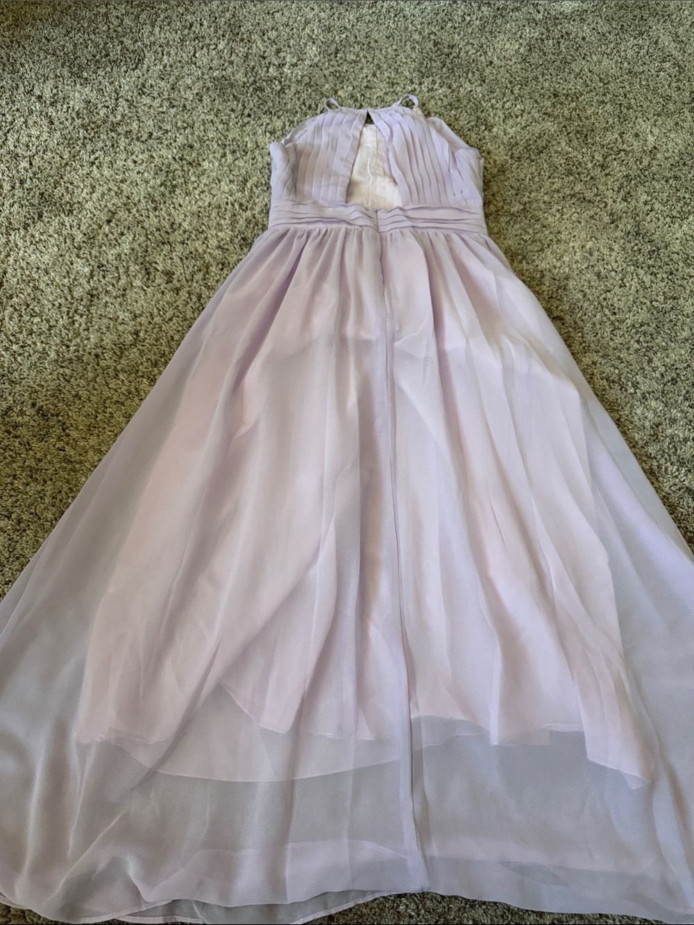Girls' Pale Lavender Chiffon Formal Dress - Picture 2 of 6